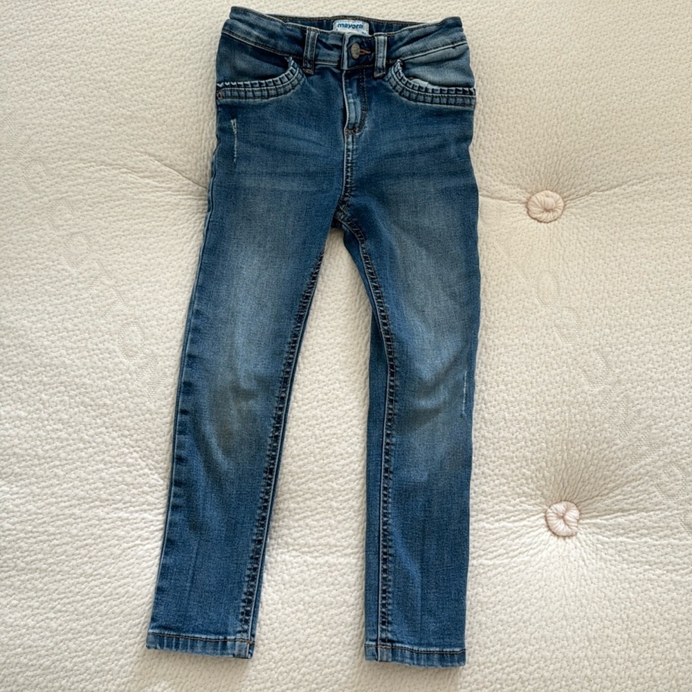Mayoral girls size 4 skinny jeans